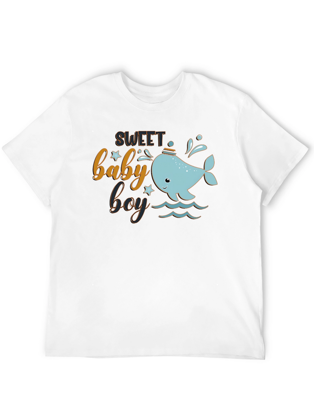 Sweet Baby Boy Whale Graphic T-Shirt