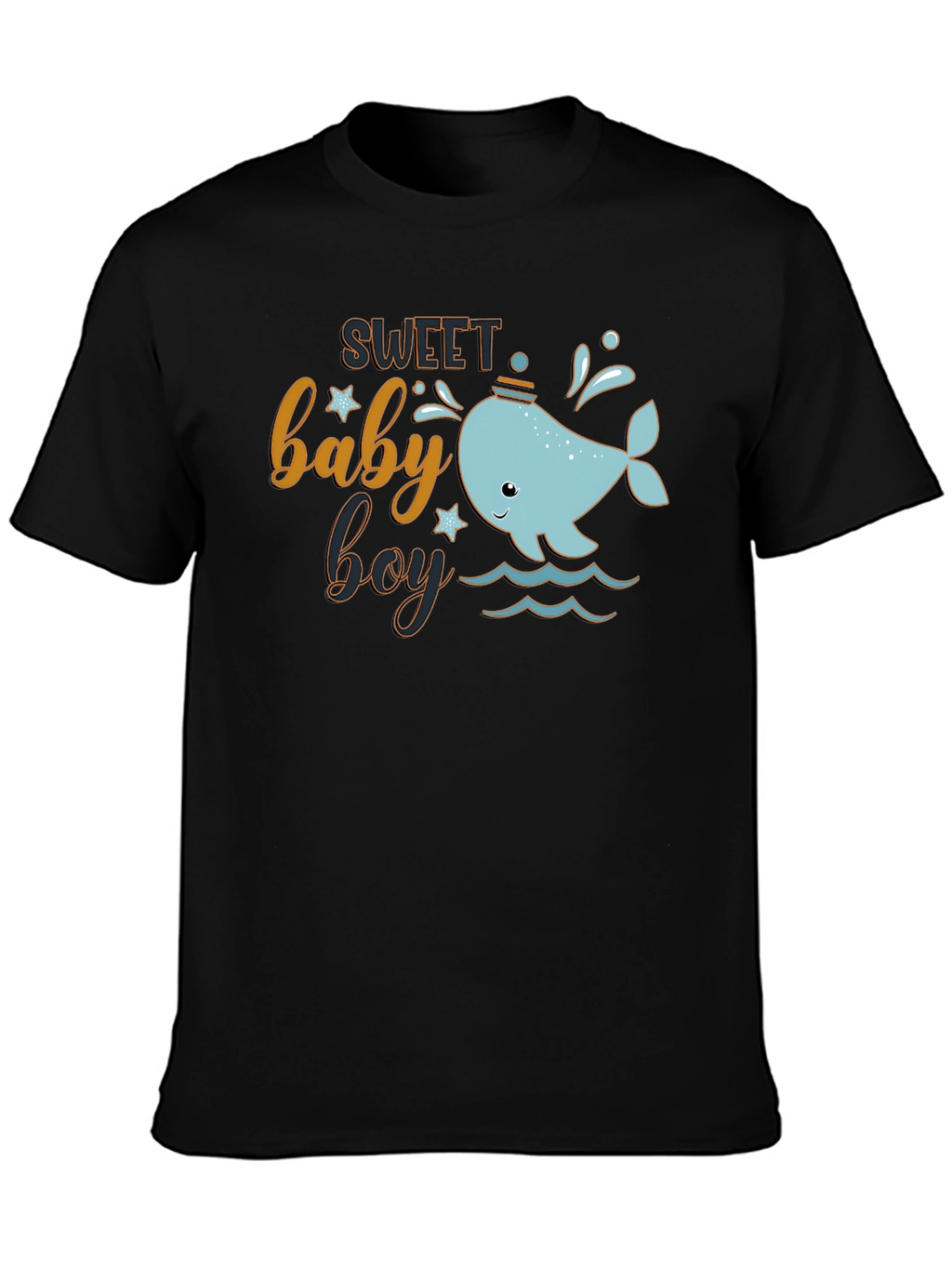 Sweet Baby Boy Whale Graphic T-Shirt