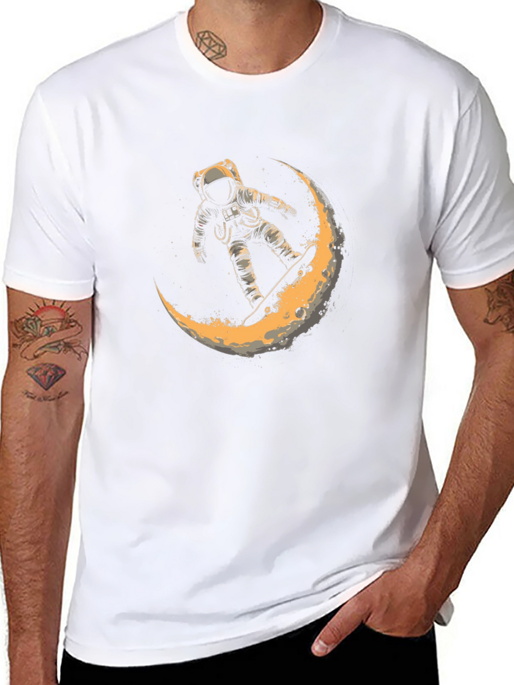 Astronaut Moon Ride Graphic T-Shirt