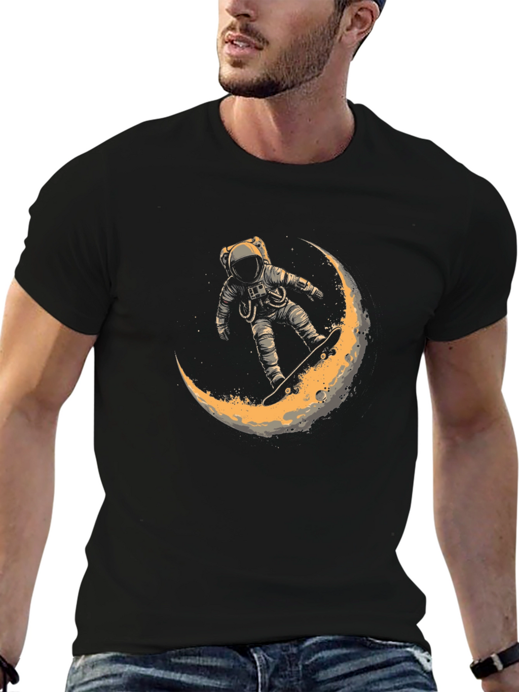 Astronaut Moon Ride Graphic T-Shirt
