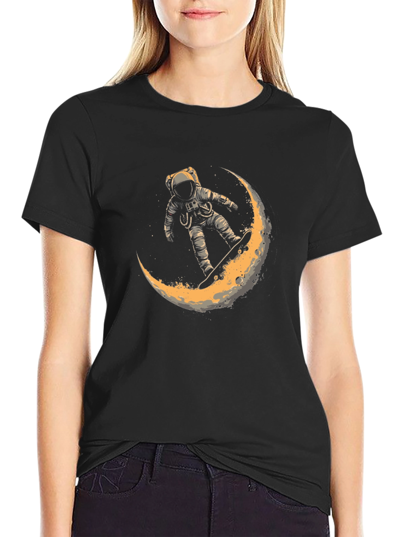 Astronaut Moon Ride Graphic T-Shirt