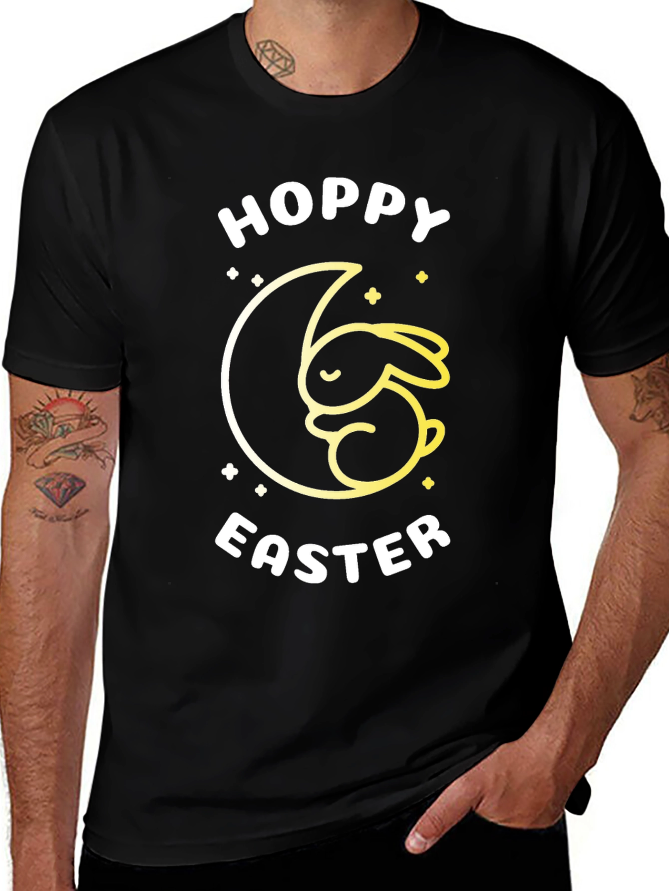 Hoppy Easter Black T-Shirt