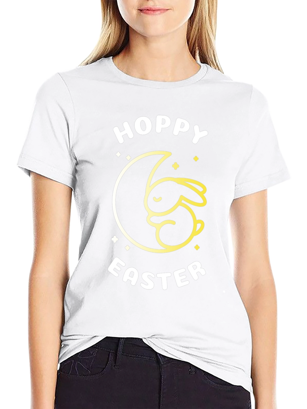 Hoppy Easter Black T-Shirt