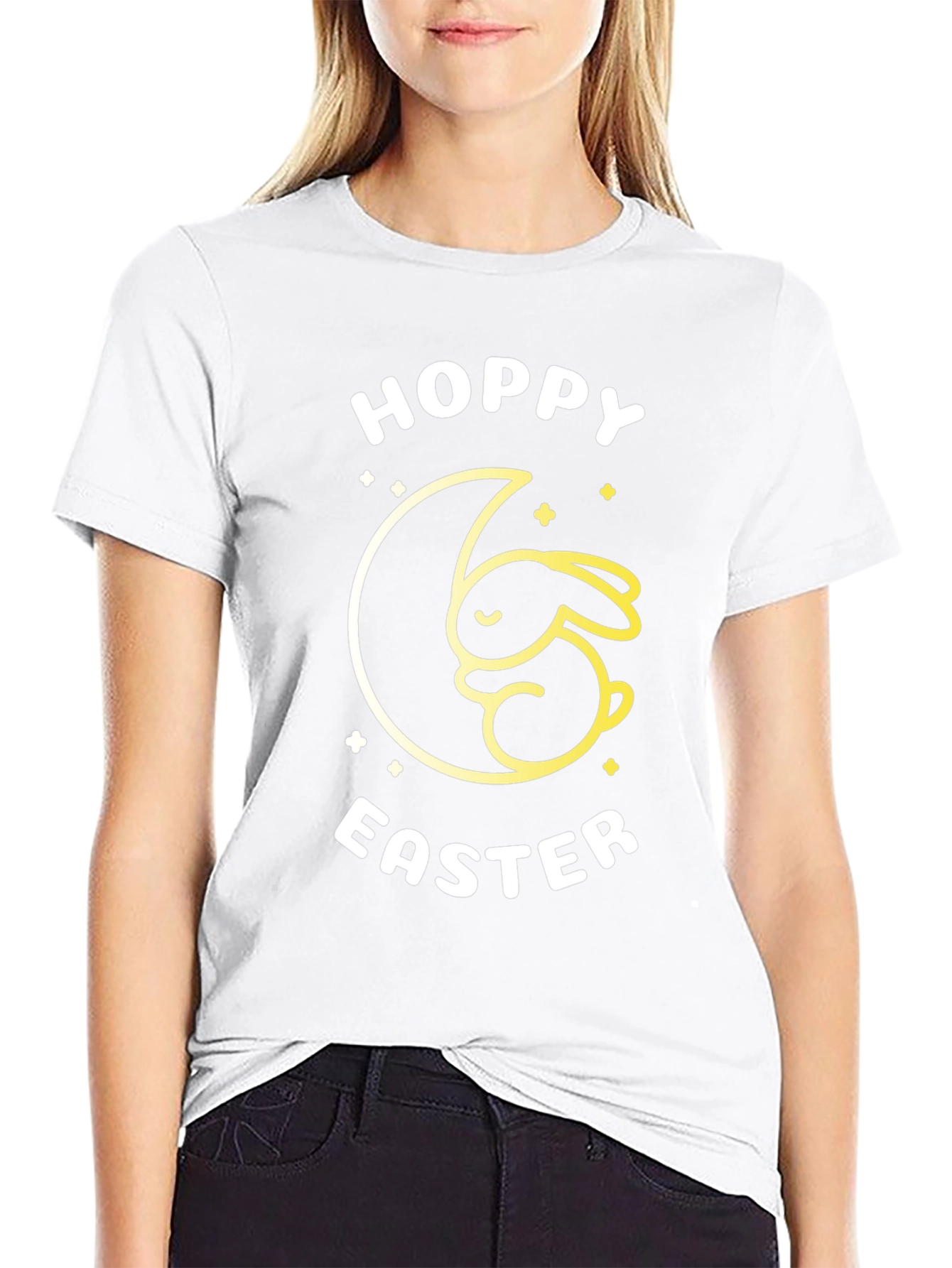Hoppy Easter Black T-Shirt