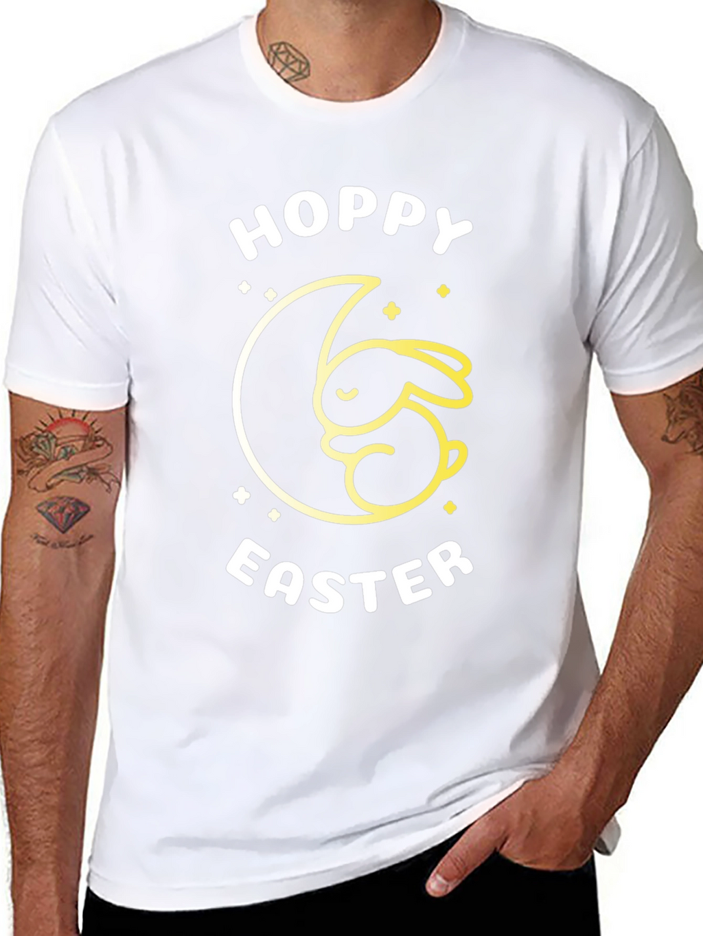 Hoppy Easter Black T-Shirt