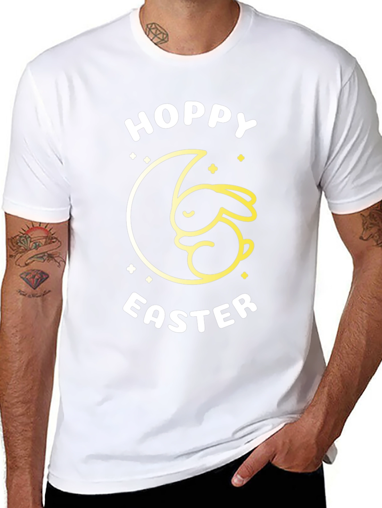 Hoppy Easter Black T-Shirt