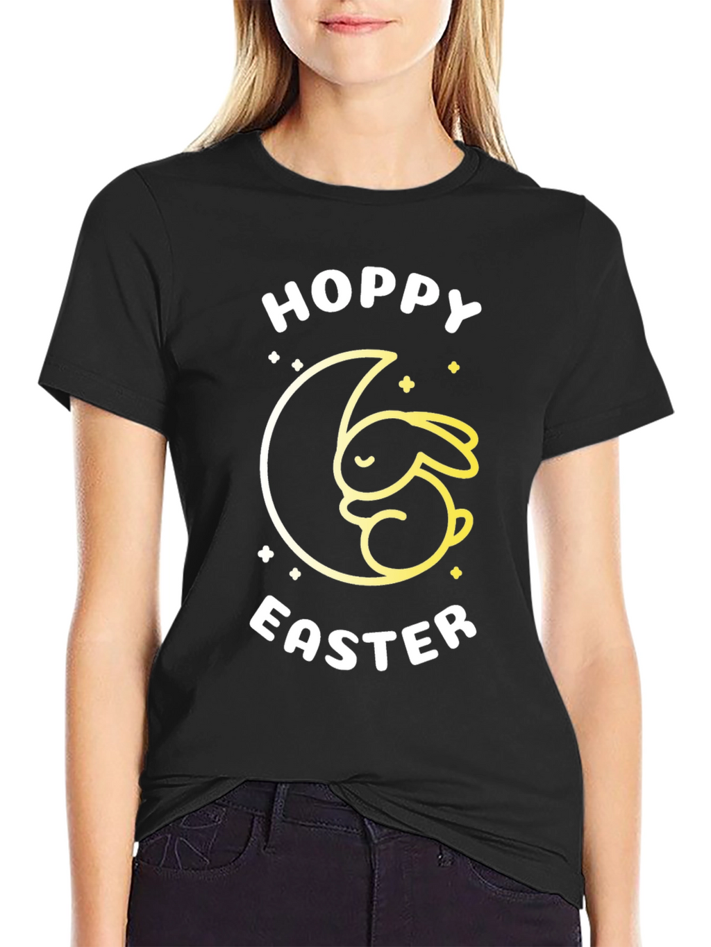 Hoppy Easter Black T-Shirt