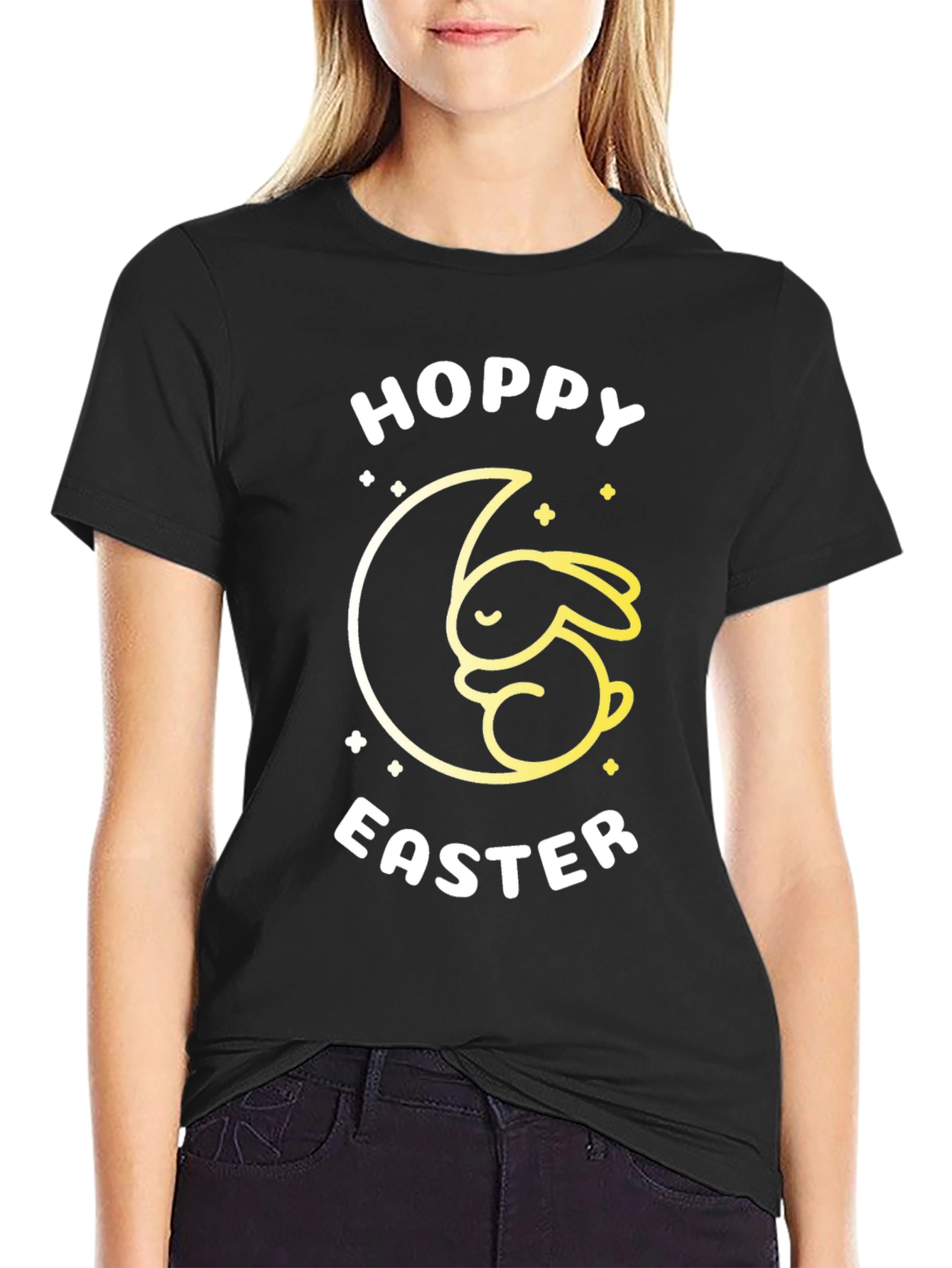 Hoppy Easter Black T-Shirt