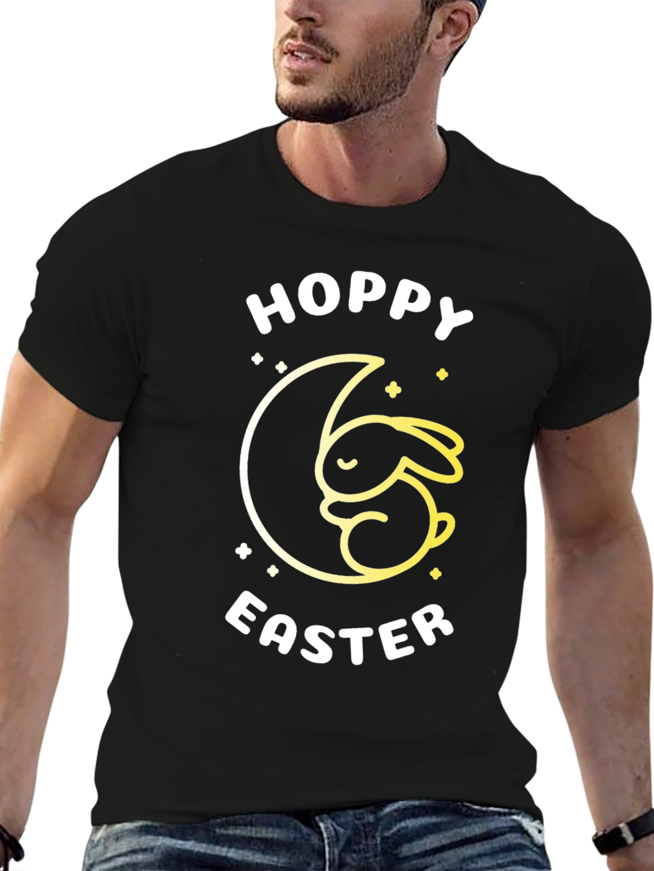 Hoppy Easter Black T-Shirt