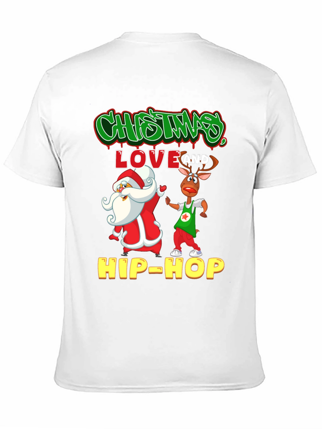 Christmas Hip-Hop T-Shirt - Santa & Reindeer