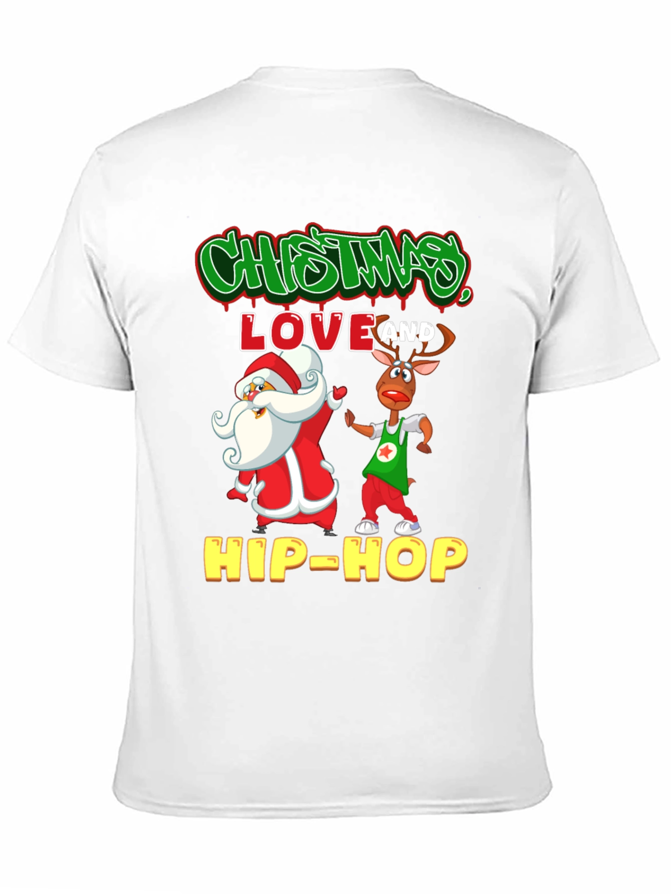 Christmas Hip-Hop T-Shirt - Santa & Reindeer