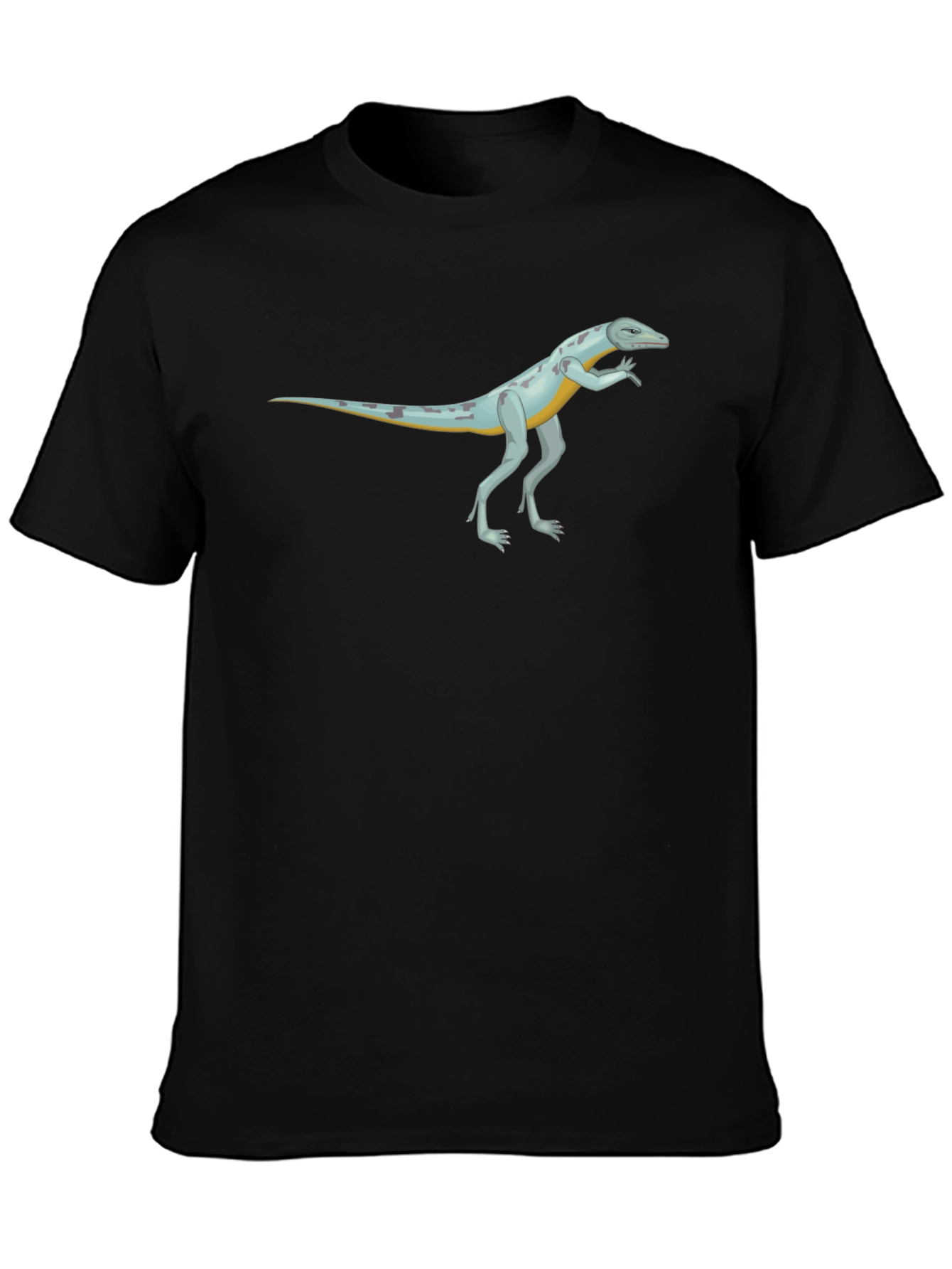 Cool Reptile Cartoon Graphic Black T-Shirt