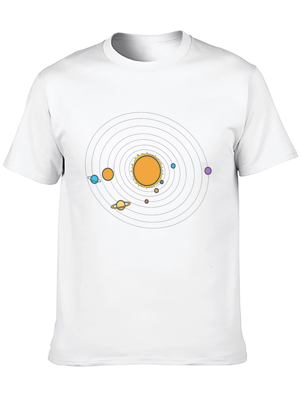 Planets Graphic Print Black T-Shirt