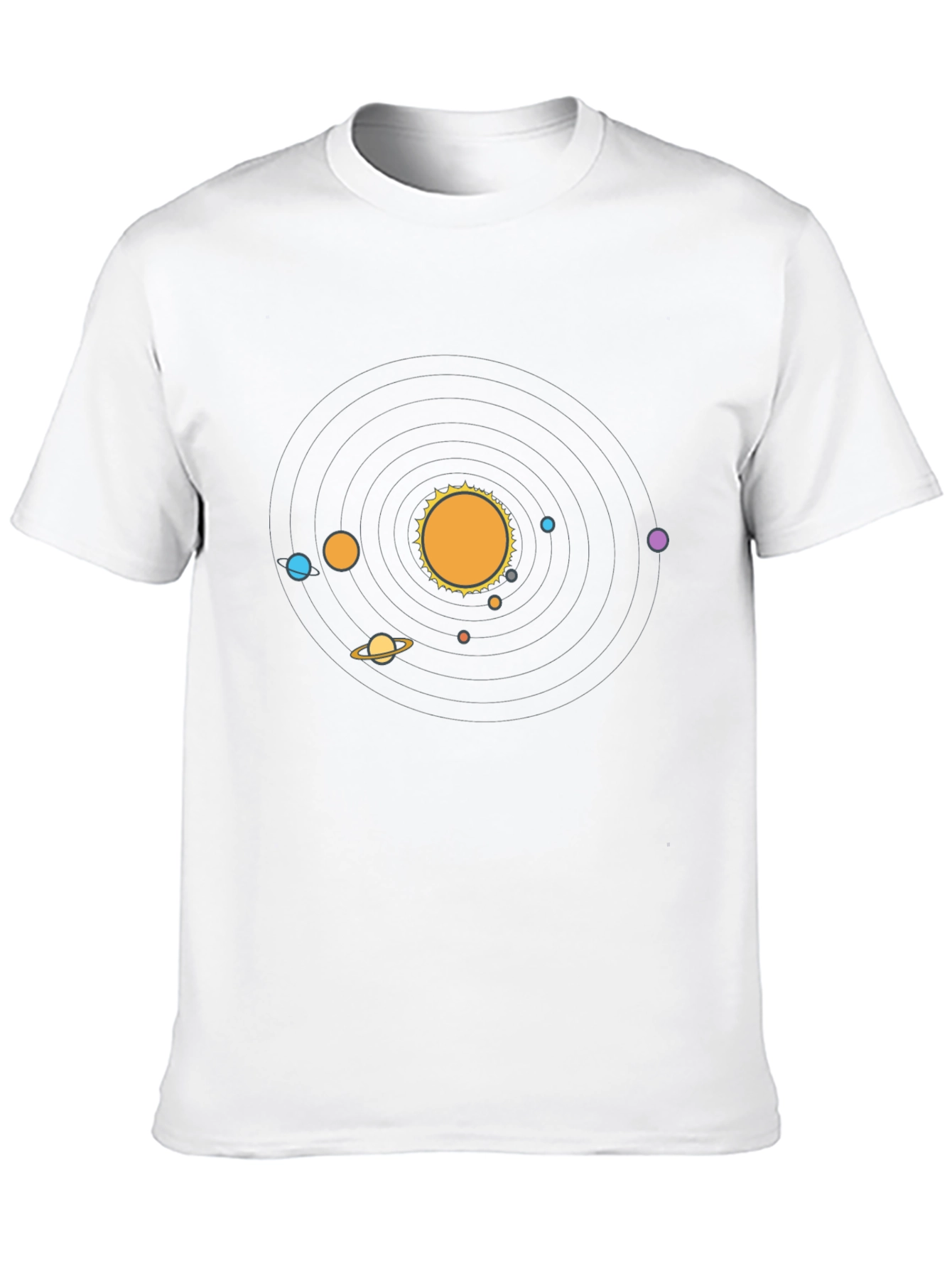 Planets Graphic Print Black T-Shirt