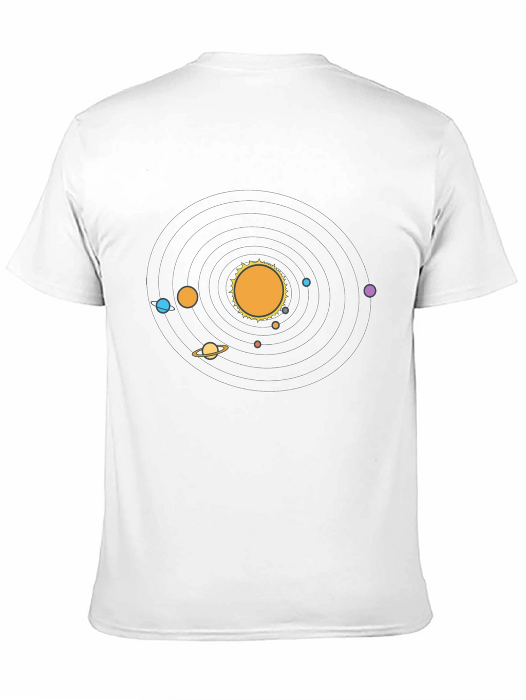 Planets Graphic Print Black T-Shirt