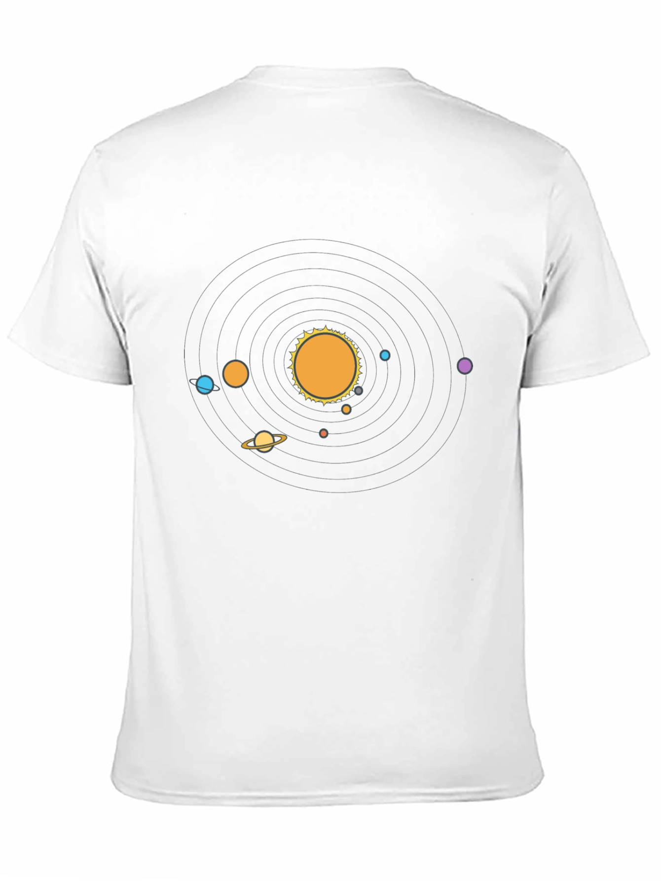 Planets Graphic Print Black T-Shirt