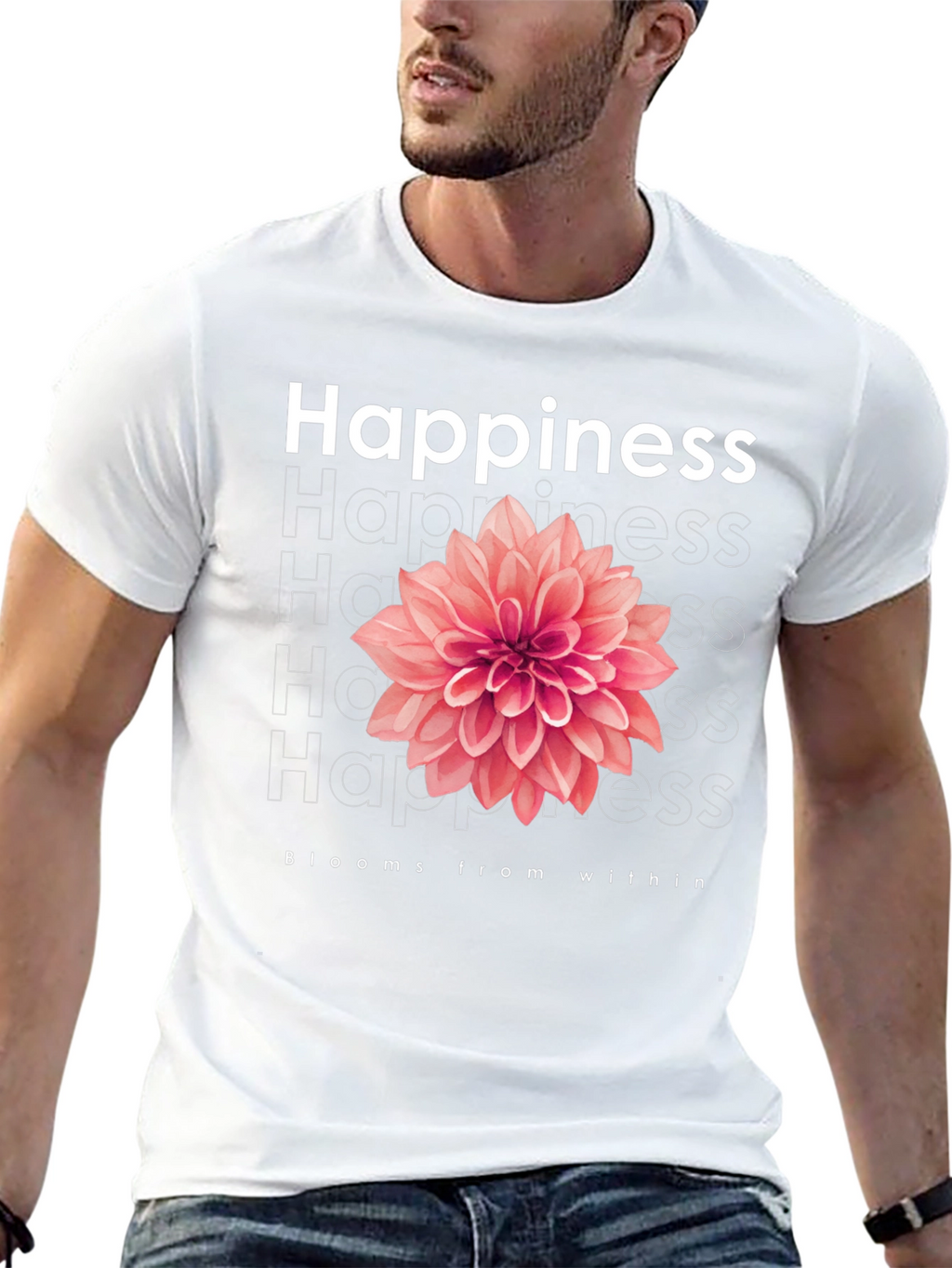 Happiness Blooms T-Shirt - Positive Vibes