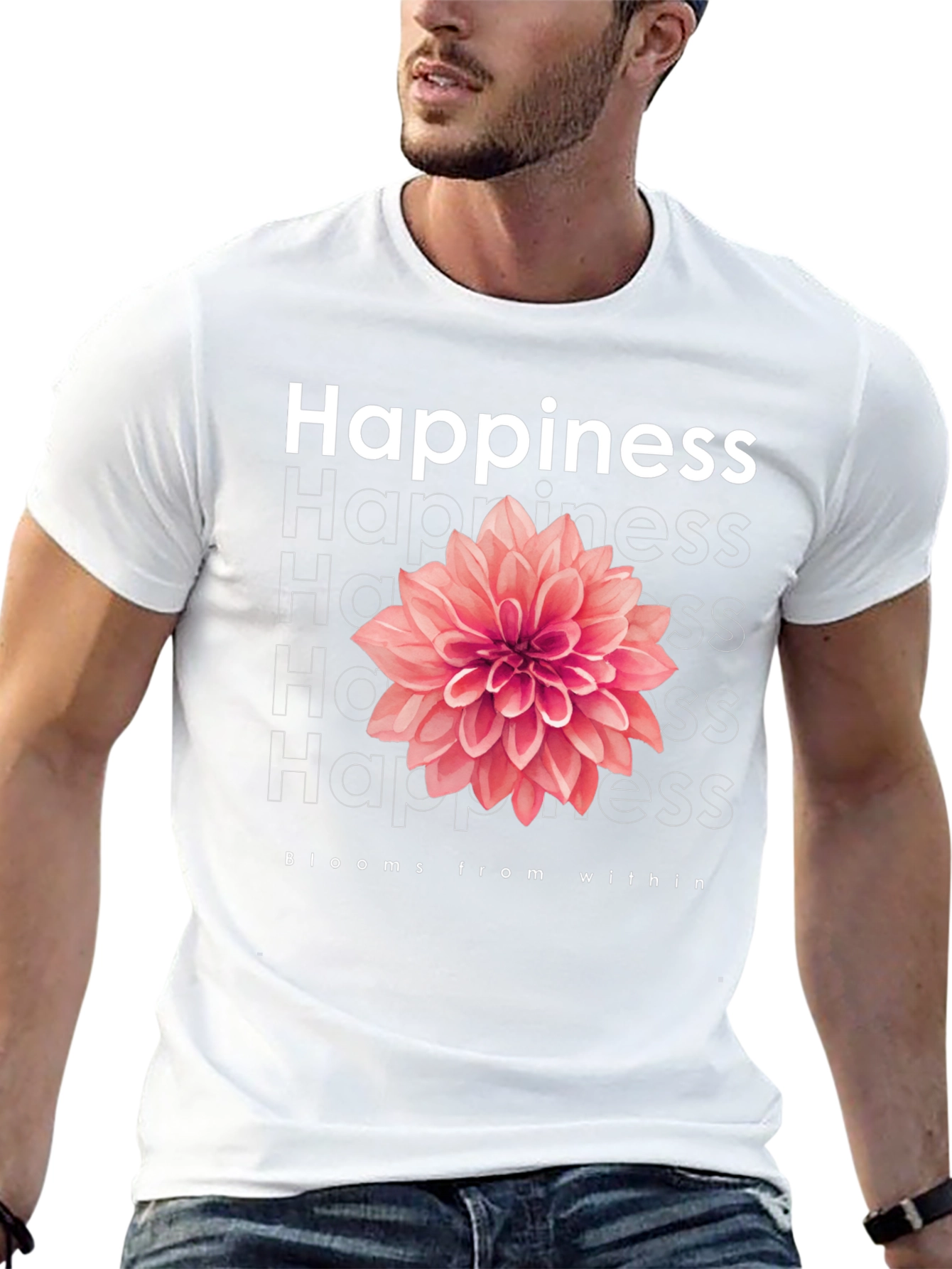 Happiness Blooms T-Shirt - Positive Vibes
