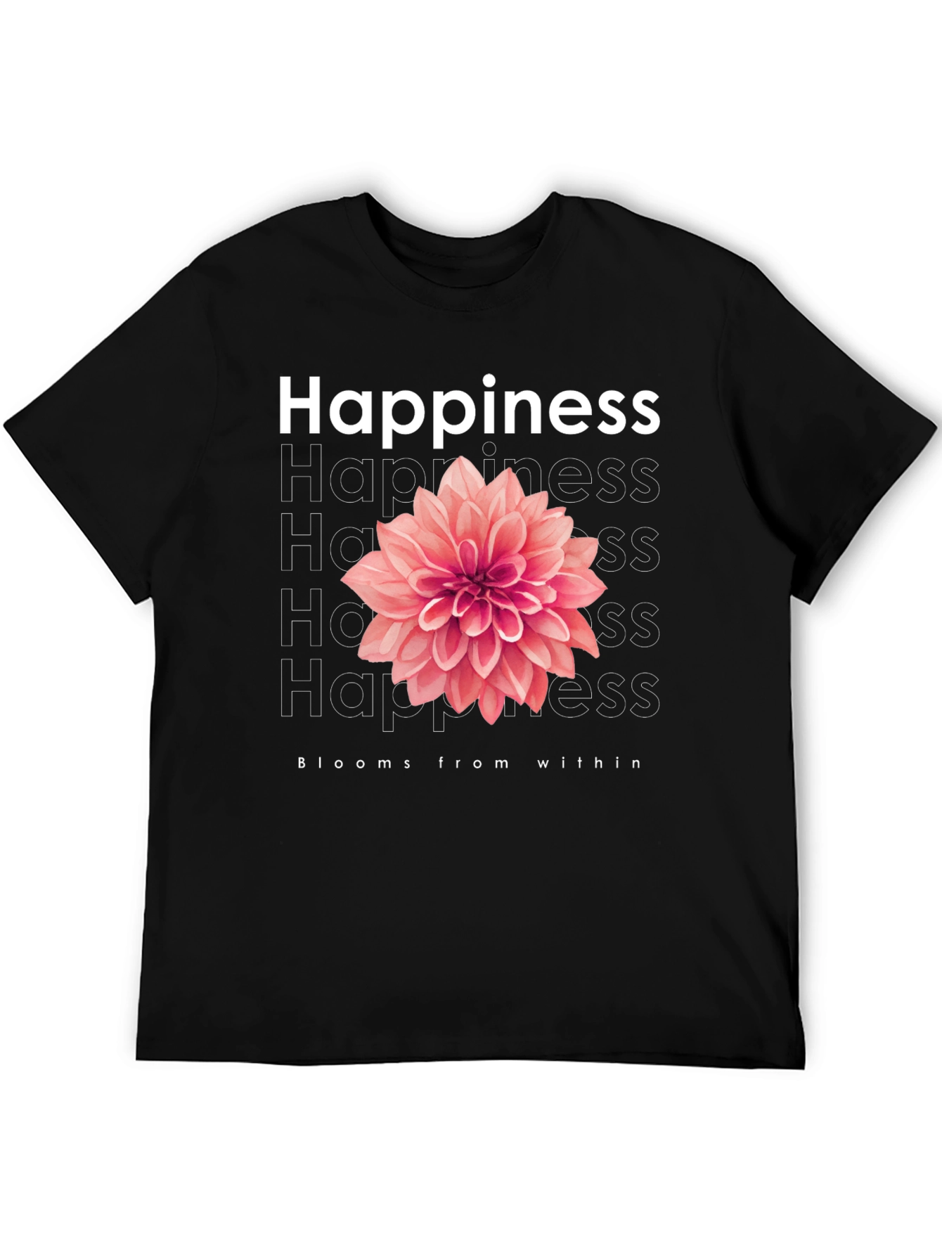 Happiness Blooms T-Shirt - Positive Vibes
