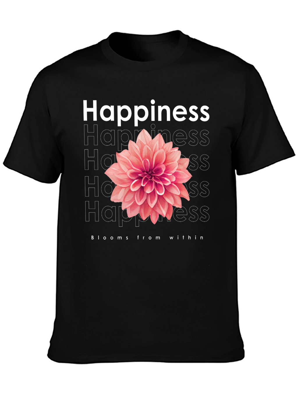 Happiness Blooms T-Shirt - Positive Vibes