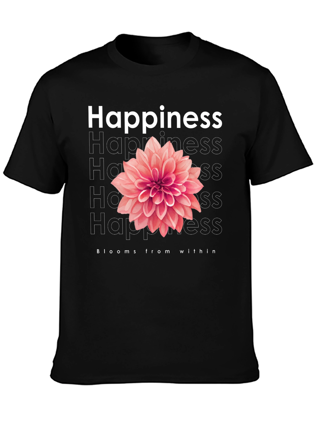 Happiness Blooms T-Shirt - Positive Vibes