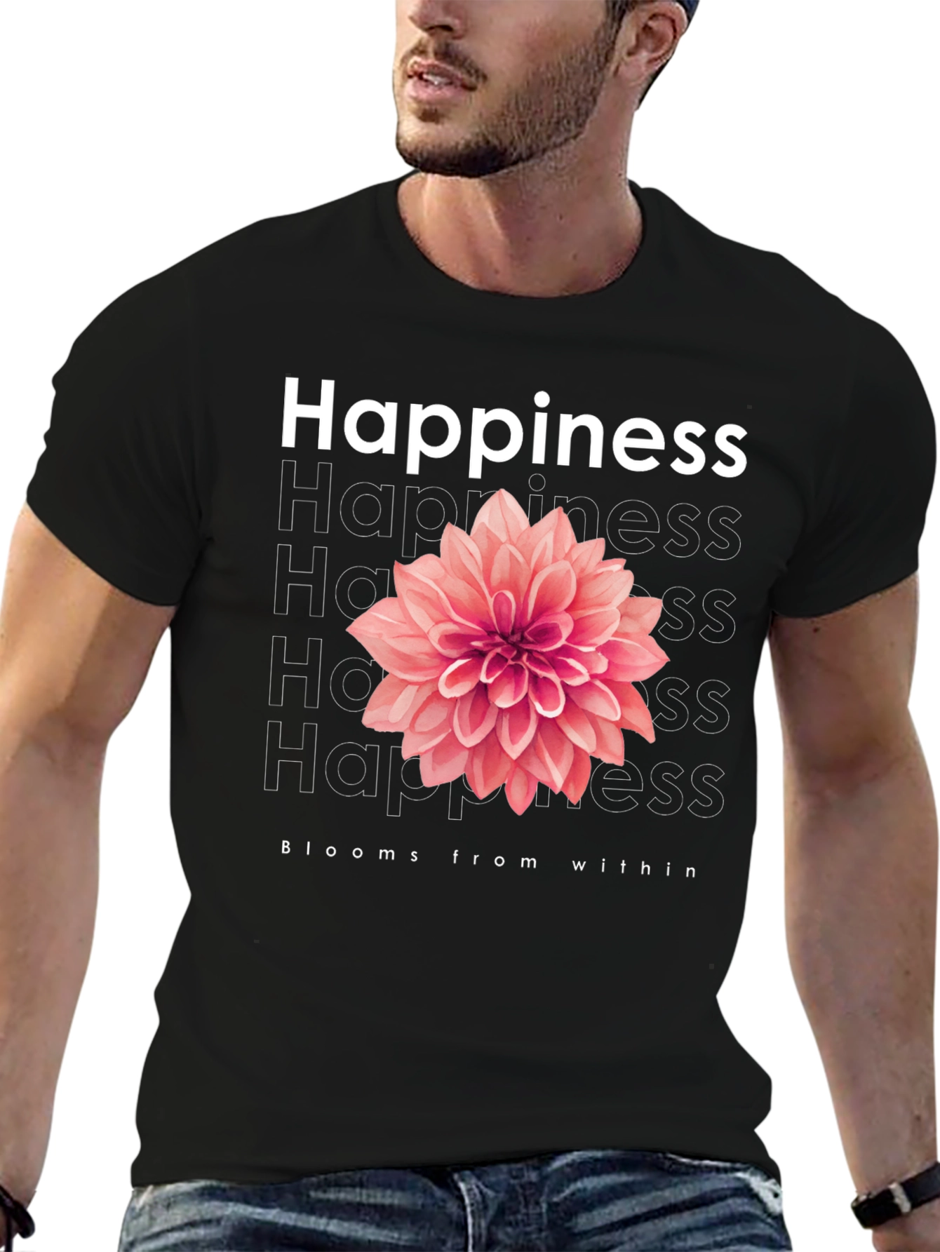 Happiness Blooms T-Shirt - Positive Vibes