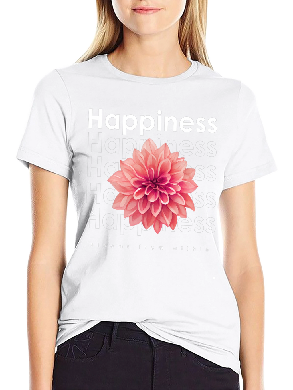 Happiness Blooms T-Shirt - Positive Vibes