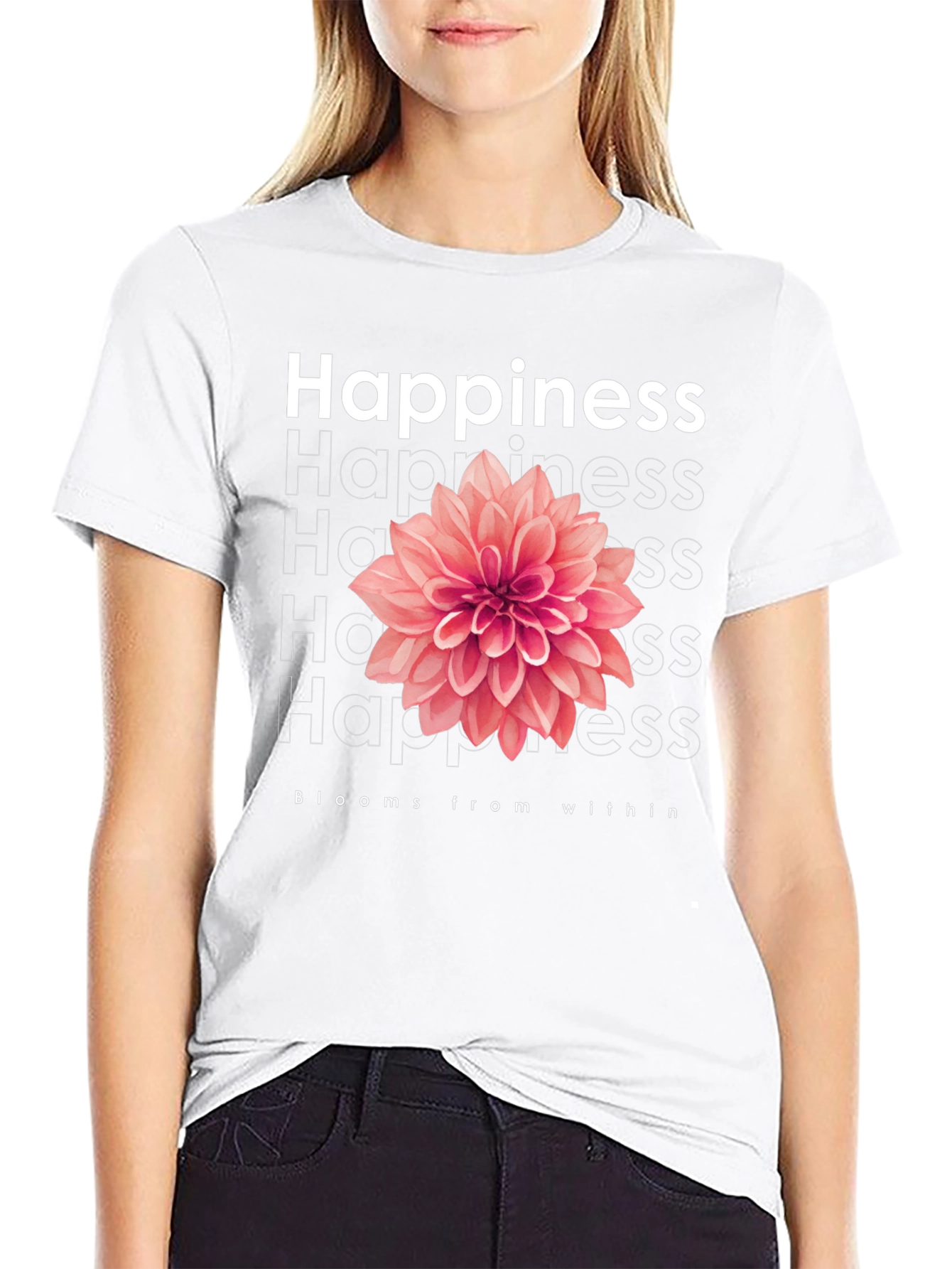 Happiness Blooms T-Shirt - Positive Vibes