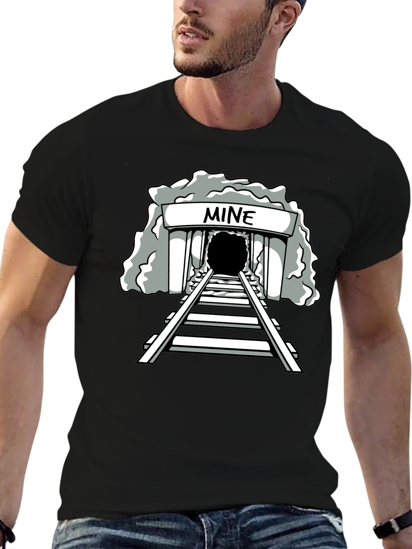 Mine Graphic Tee - Unisex Black T-Shirt