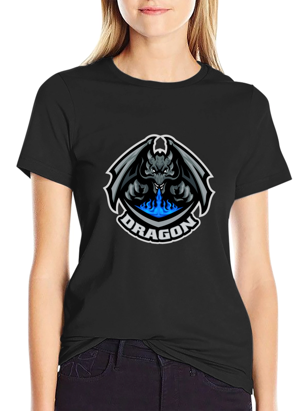 Dragon Graphic Tee - Black