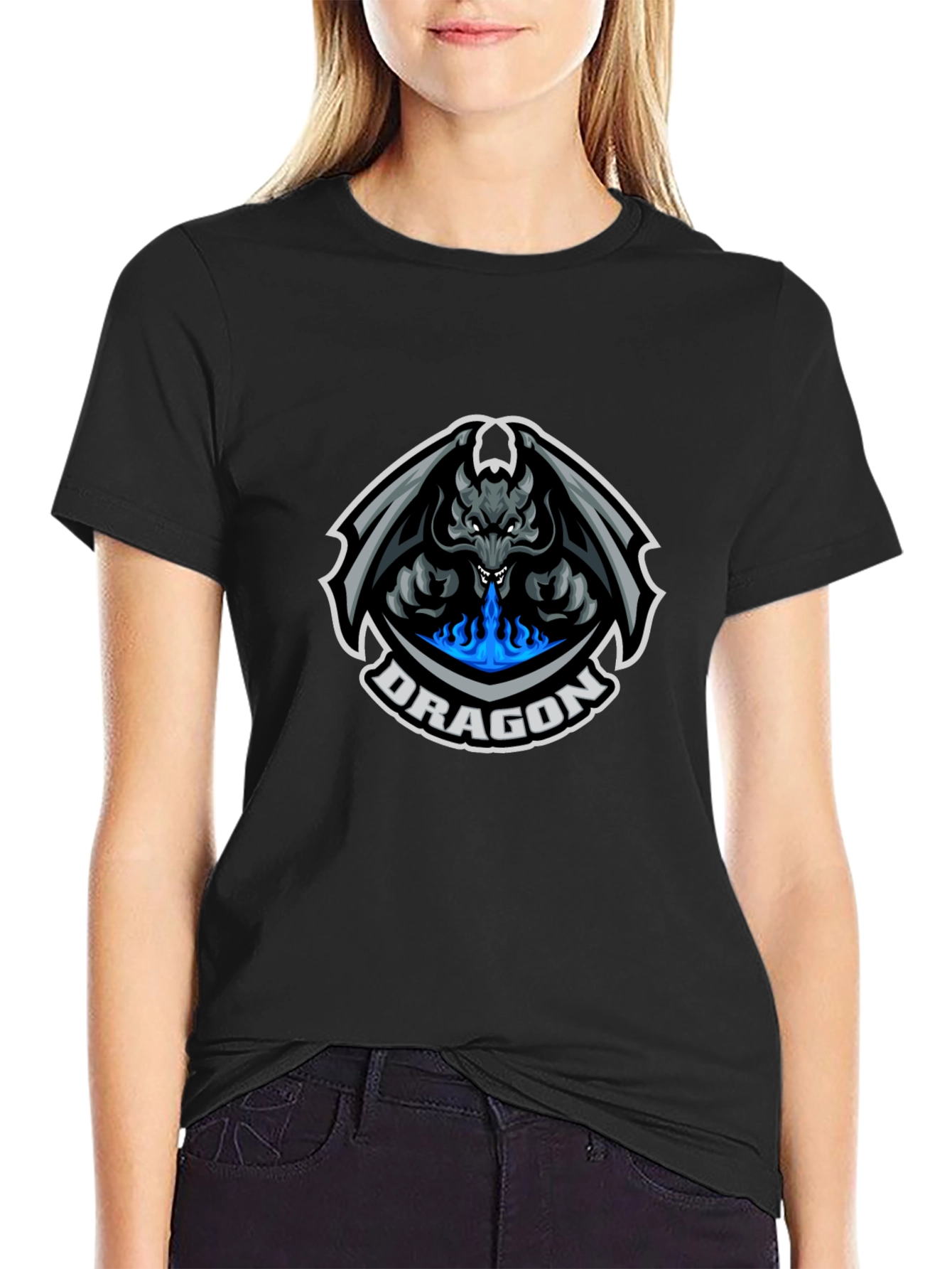 Dragon Graphic Tee - Black