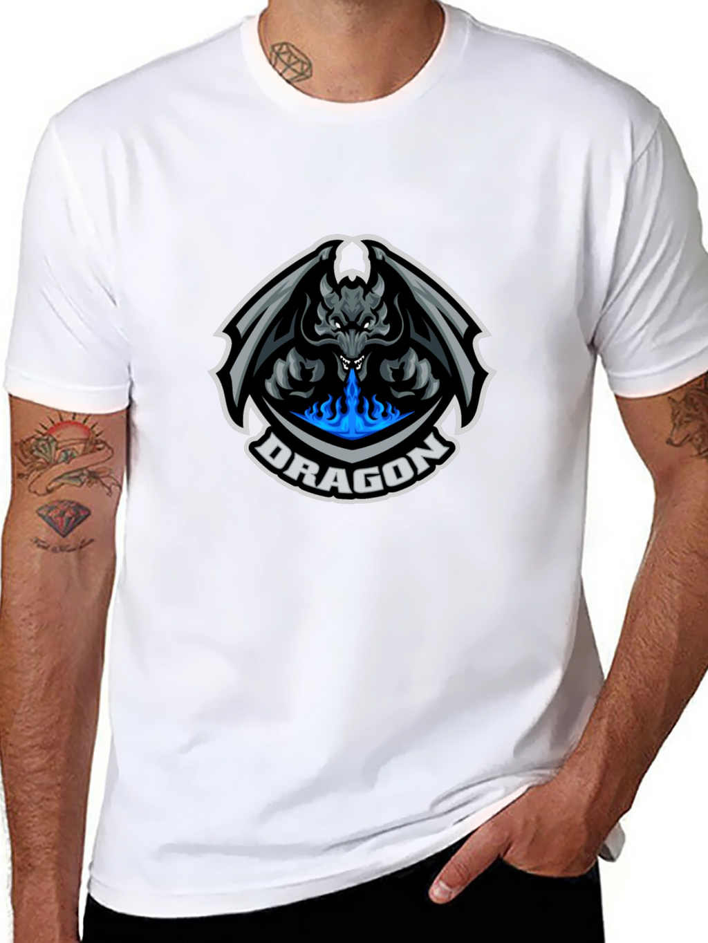 Dragon Graphic Tee - Black