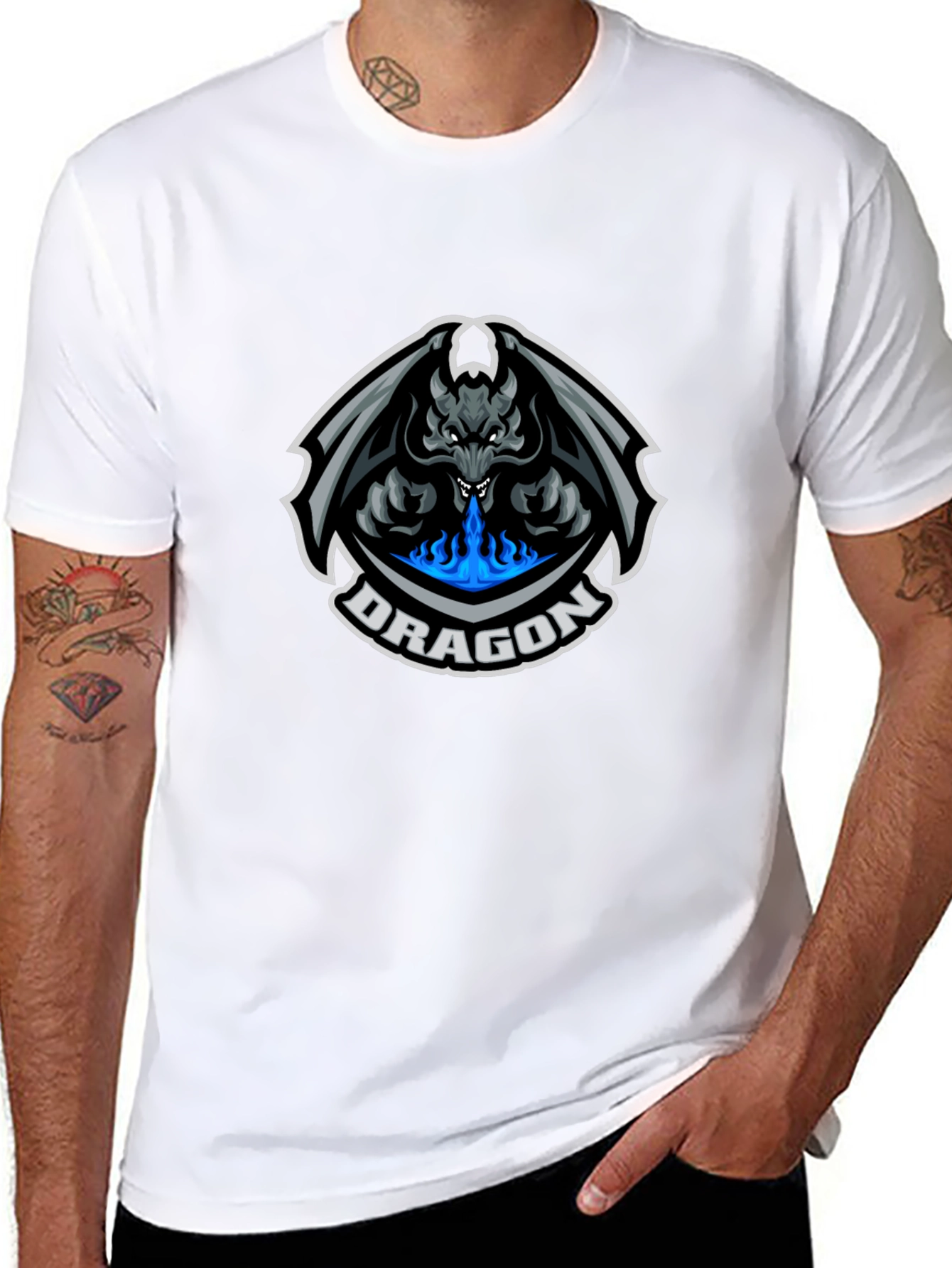 Dragon Graphic Tee - Black