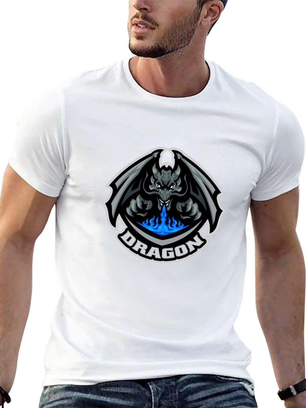 Dragon Graphic Tee - Black