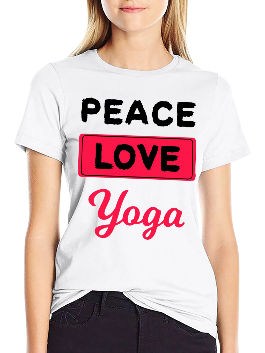 Peace Love Yoga Graphic T-Shirt