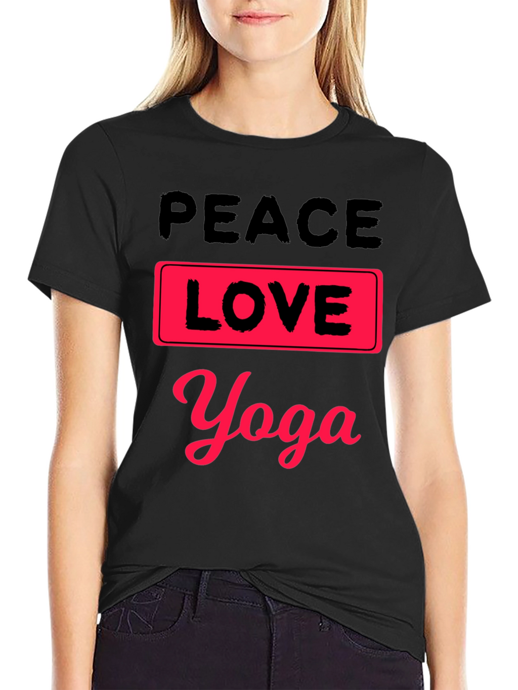 Peace Love Yoga Graphic T-Shirt