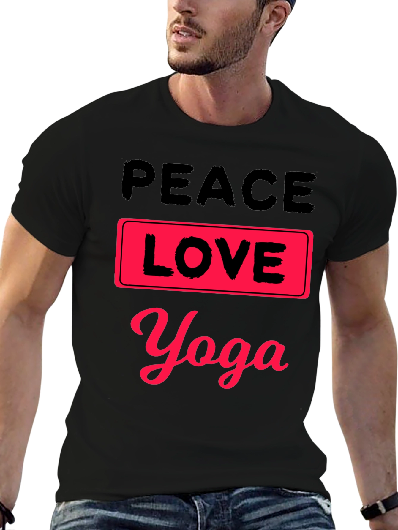 Peace Love Yoga Graphic T-Shirt