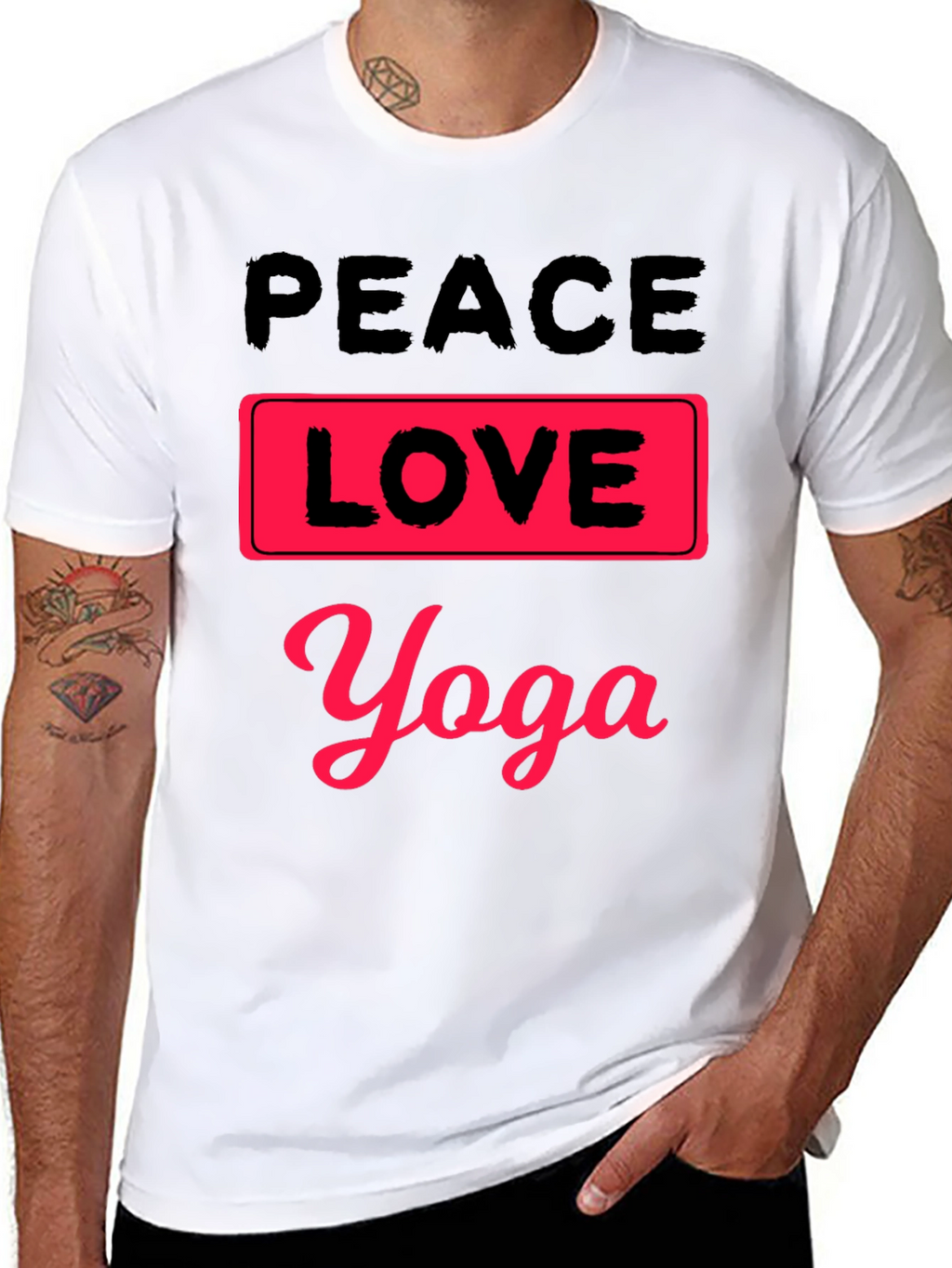 Peace Love Yoga Graphic T-Shirt