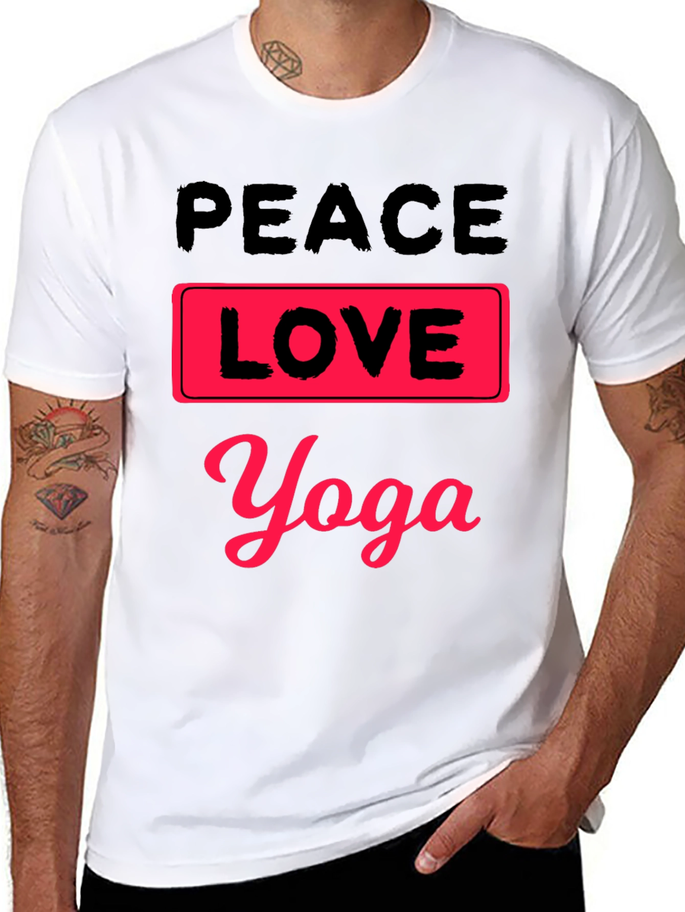 Peace Love Yoga Graphic T-Shirt