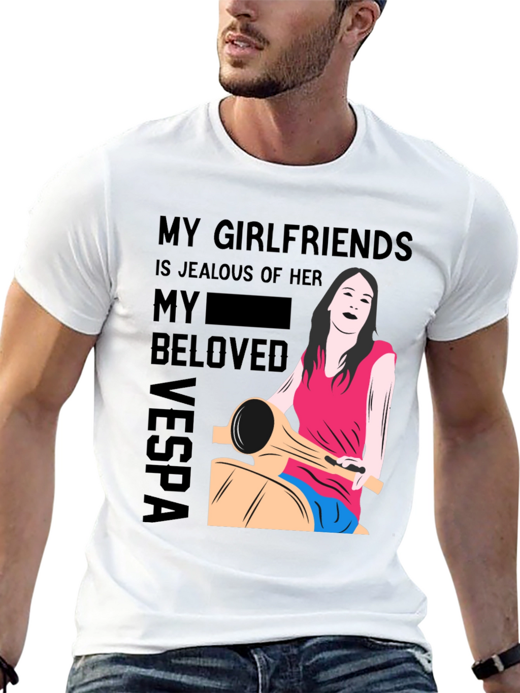 Jealous Girlfriends Vespa Graphic T-Shirt