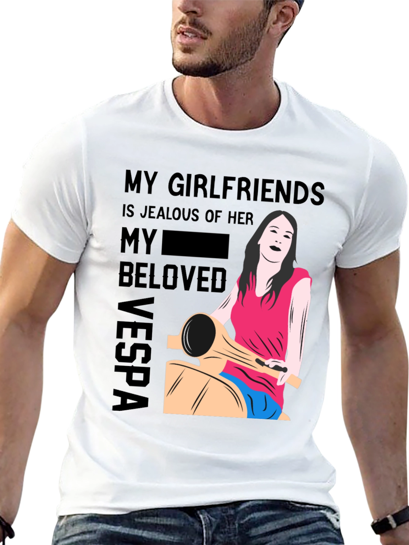 Jealous Girlfriends Vespa Graphic T-Shirt