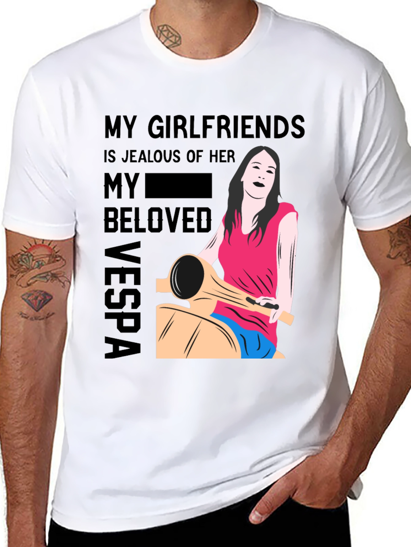 Jealous Girlfriends Vespa Graphic T-Shirt