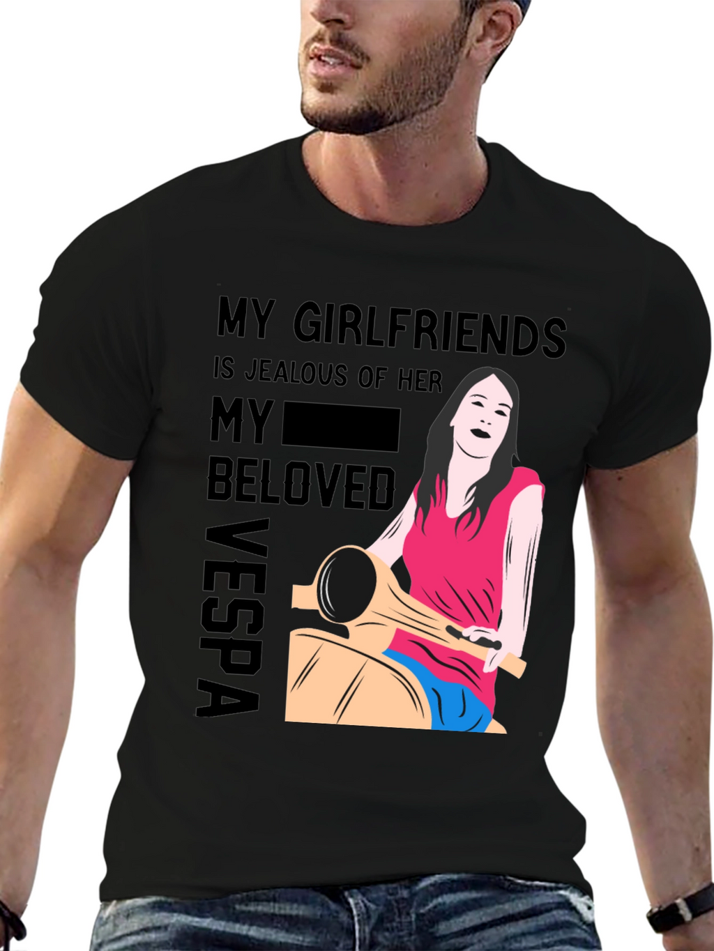 Jealous Girlfriends Vespa Graphic T-Shirt