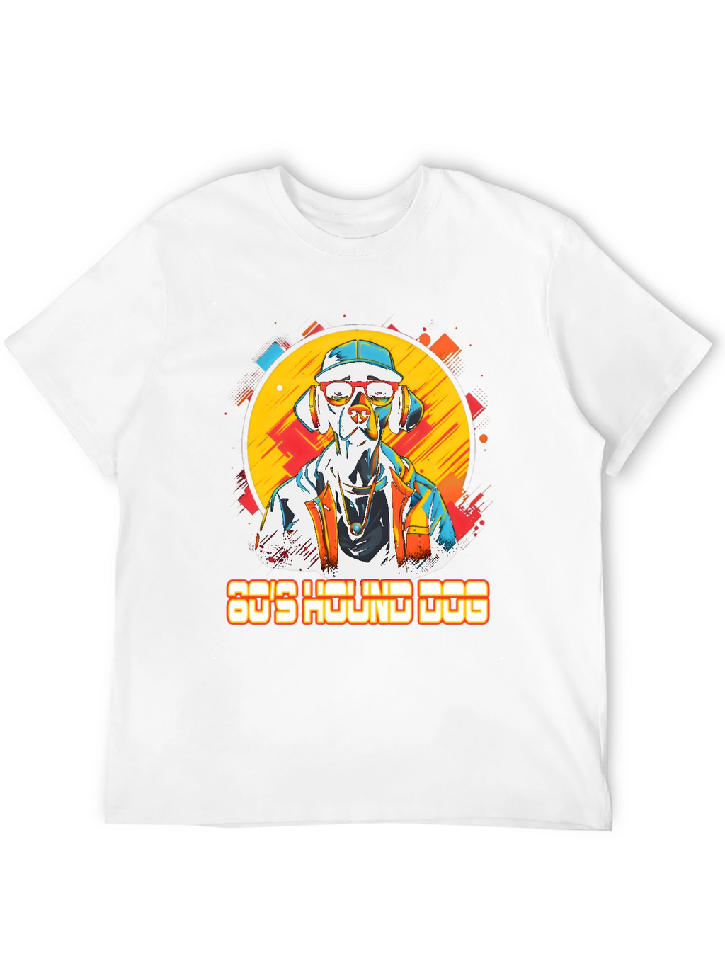 80s Hound Dog Graphic Tee - Retro Style