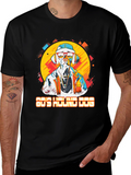 80s Hound Dog Graphic Tee - Retro Style
