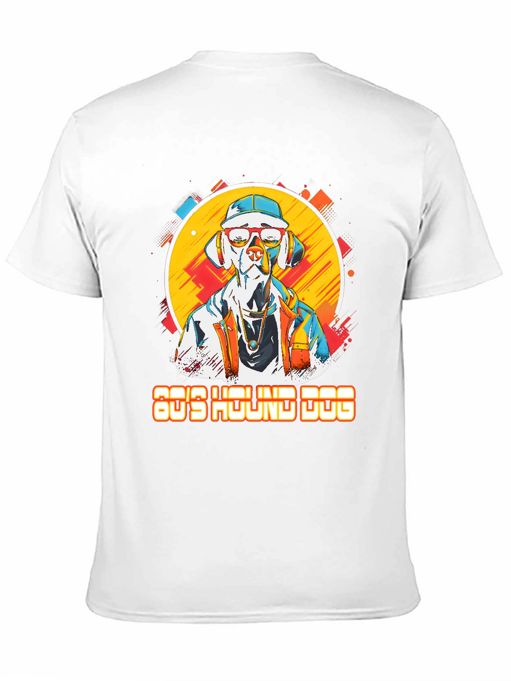 80s Hound Dog Graphic Tee - Retro Style