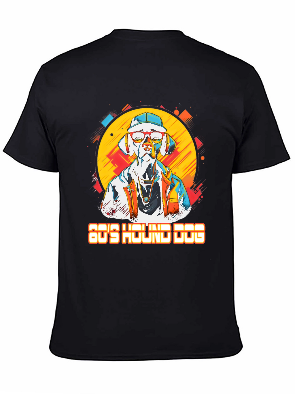 80s Hound Dog Graphic Tee - Retro Style