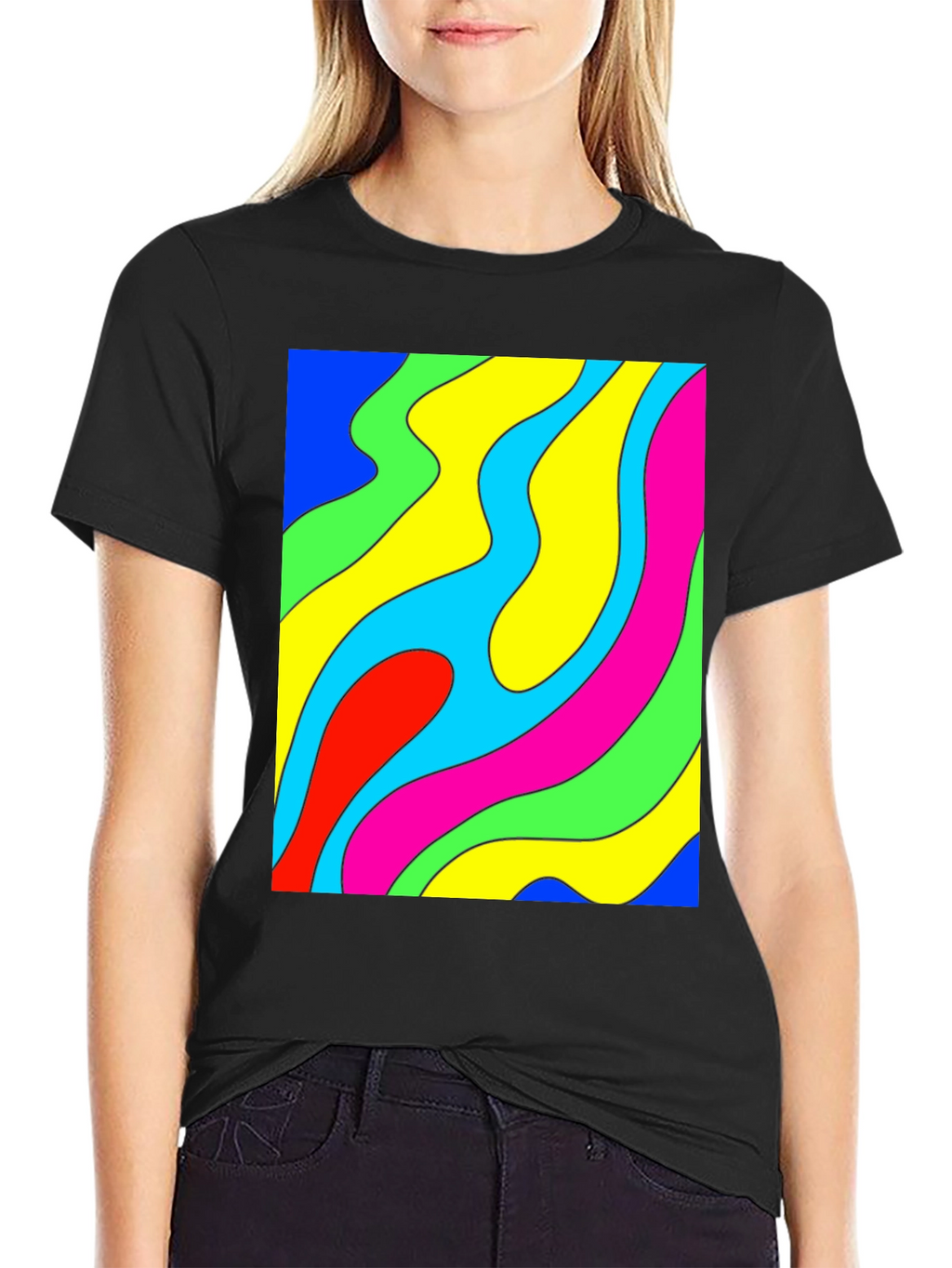 Groovy Swirl Graphic Tee - Retro Style