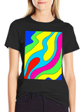 Groovy Swirl Graphic Tee - Retro Style