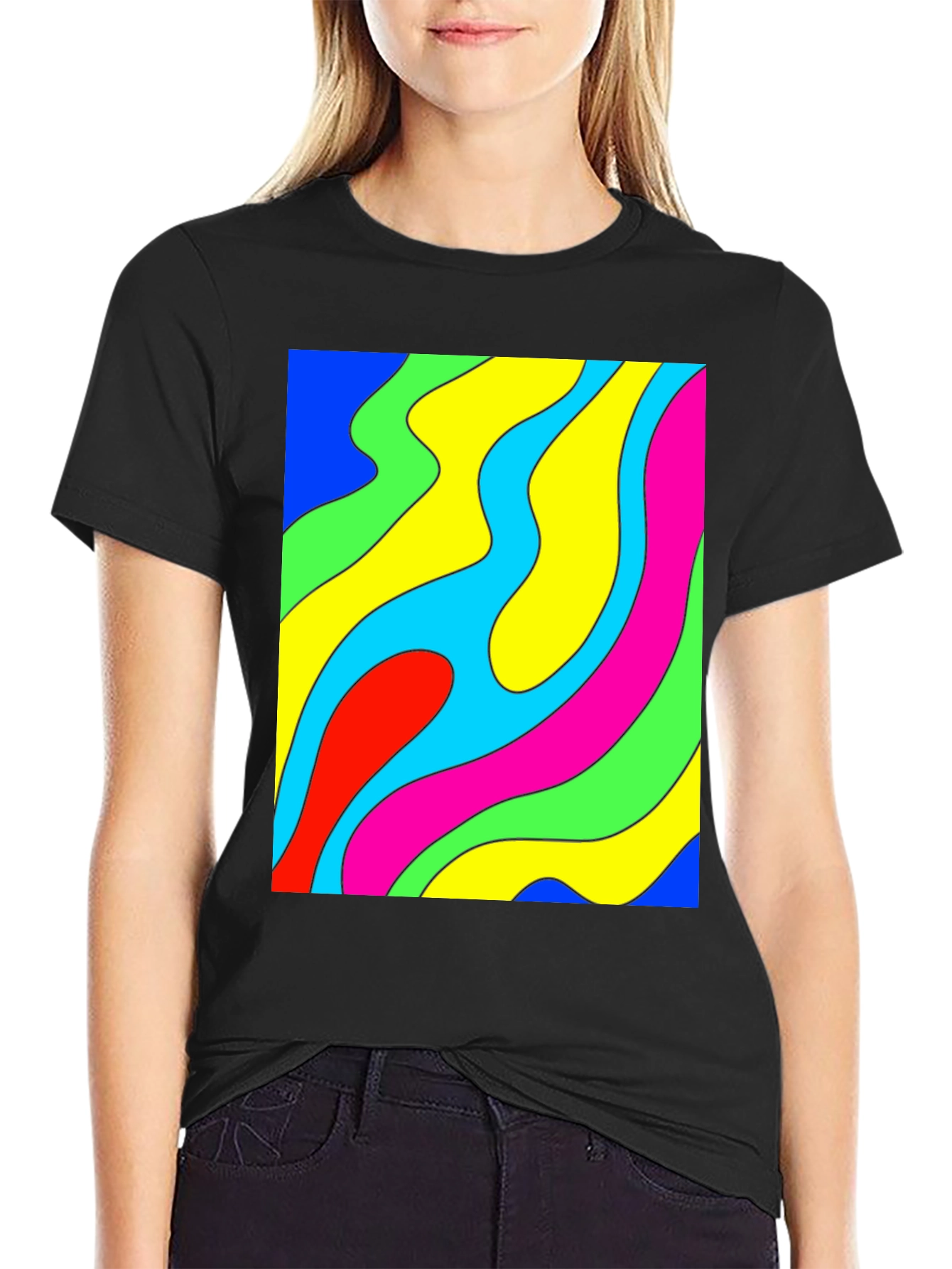 Groovy Swirl Graphic Tee - Retro Style